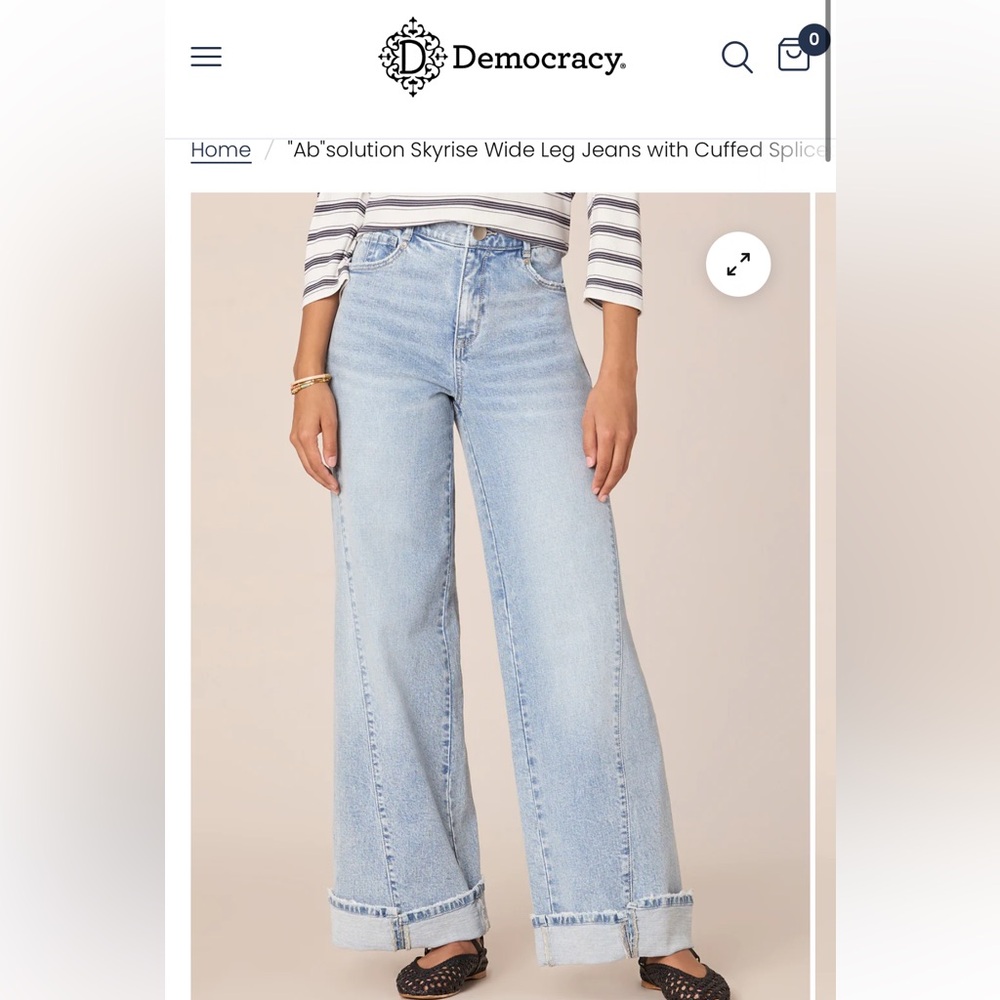 Democracy Petite Light Blue Wide Leg Jeans